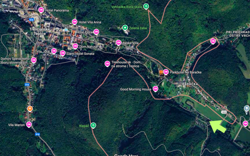 Na predaj pozemok na stavbu chaty / mobilného domu – Trenčianske Teplice