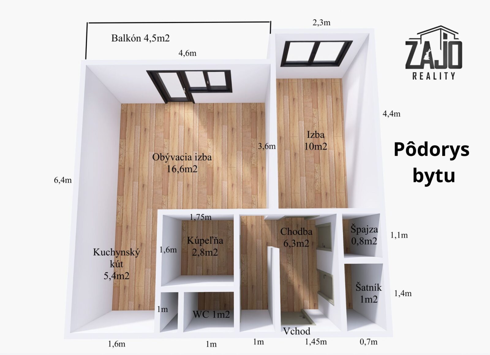 na predaj 2i byt - pôdorys