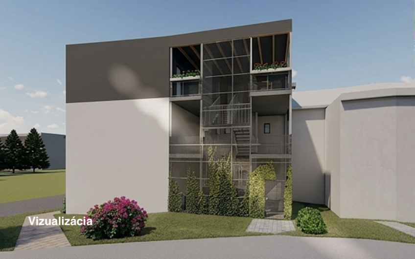 Prevádzková budova a 4 izbový byt + projekt na nadstavbu – Bánovce nad Bebravou