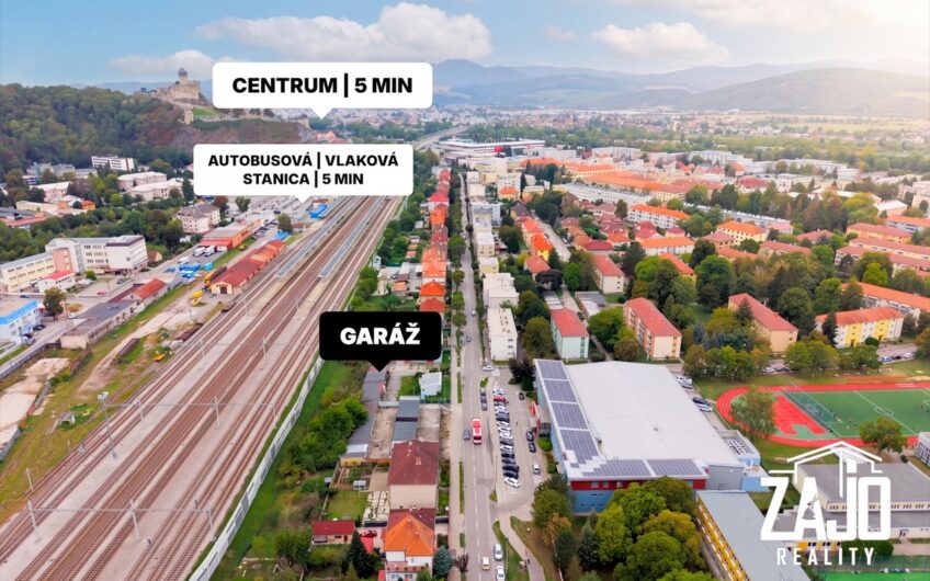 REZERVOVANÉ | Garáž 20m2 + pozemok 19m2 pred garážou – Hodžova ulica, Trenčín
