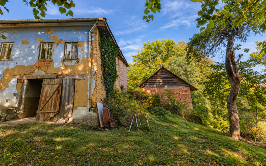 NA PREDAJ | Kopaničiarsky dom s hospodárskymi budovami a pozemkom 2 019 m² – Myjavské kopanice – Kostolné, Babulicov Vrch